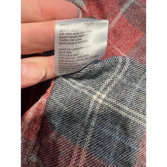 Men's Red Plaid Weatherproof Long Sleeve Button Up Size M - Picture 5 of 5